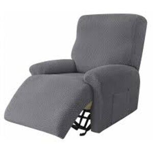 NWT Easy Going Stretch Slipcovers Recliner Gray